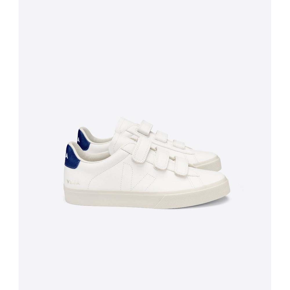 White/Blue Women\'s Veja RECIFE CHROMEFREE Sneakers | AU 625SGL